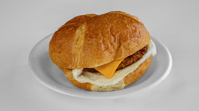 Sausage, Egg, and Cheese Croissant.